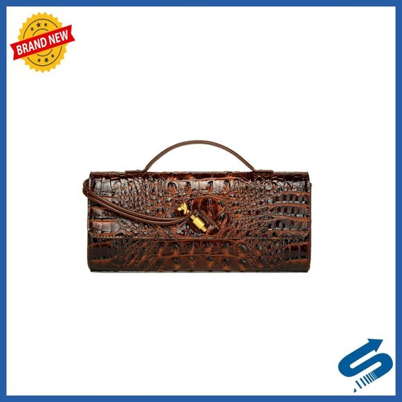Handbags - Vegan Leather Crocodile Evening Clutch Crossbody Shoulder Bag Purse